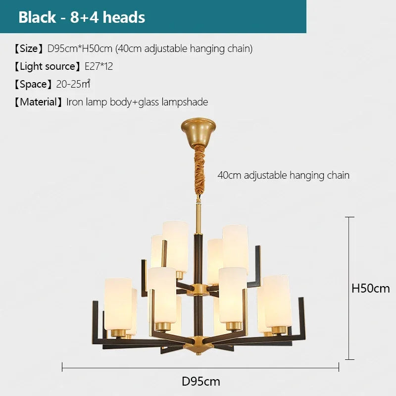 12 Light Modern Nordic Chandelier For Dining Room