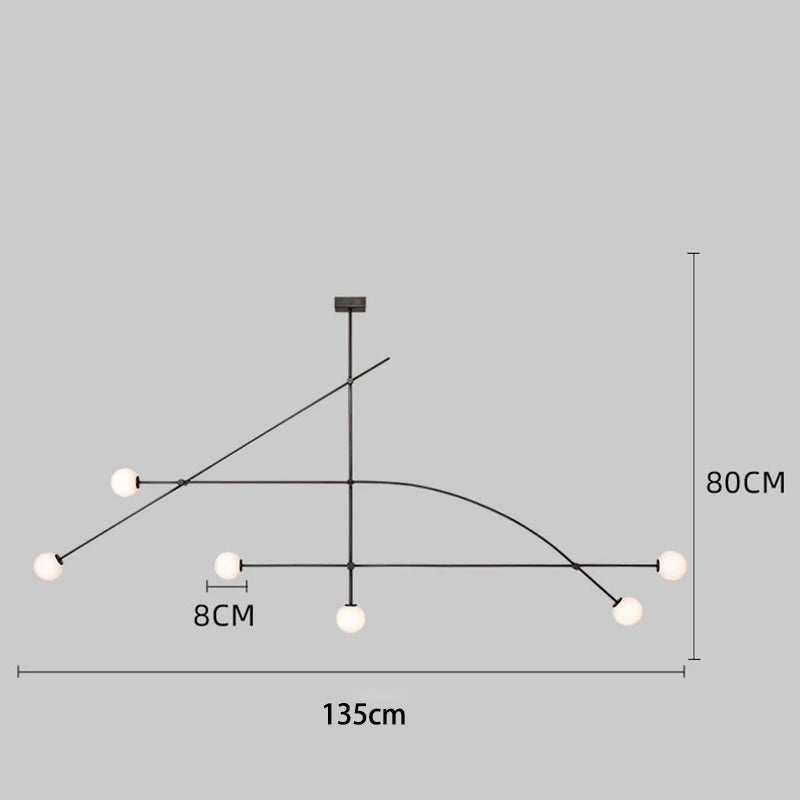 135 cm Modern Multiple Pendant Chandelier