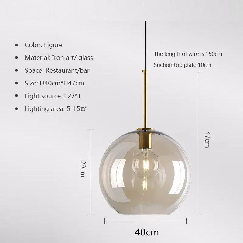 40 cm Modern Nordic Glass Ceiling Lighting