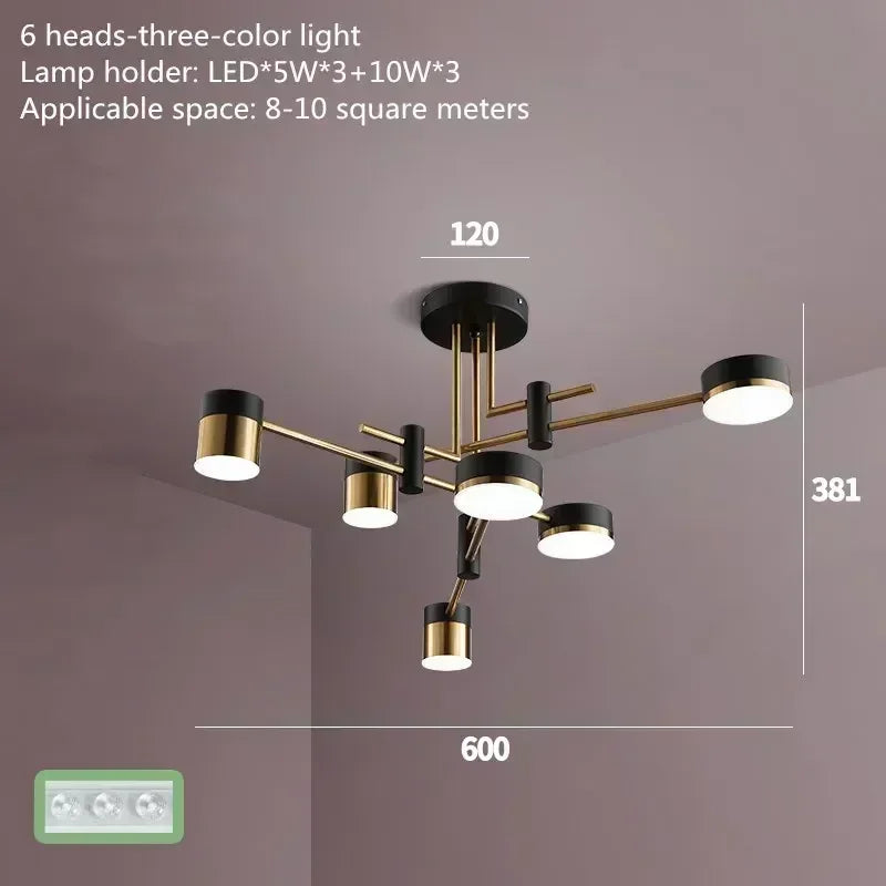 6 Light Modern Interior Ceiling Light