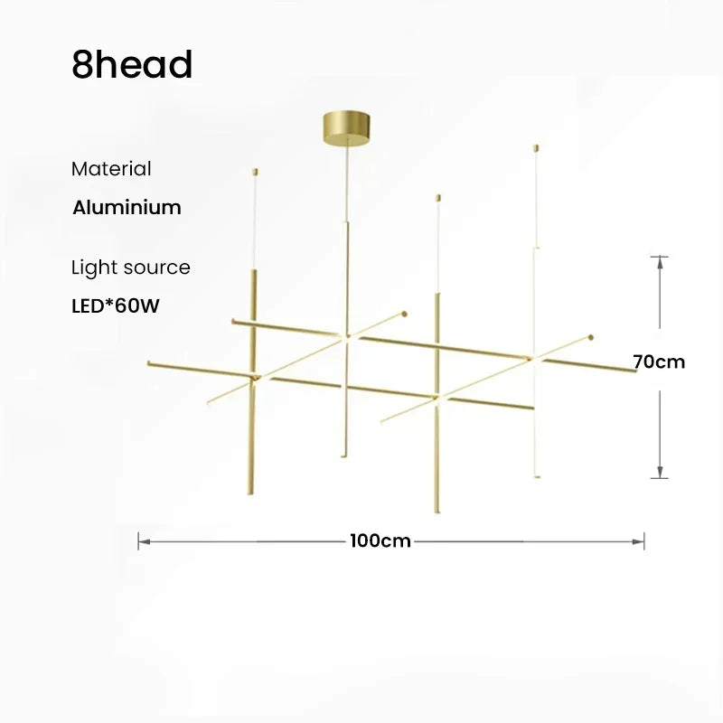 8 Head Nordic Modern Pendant Lamp