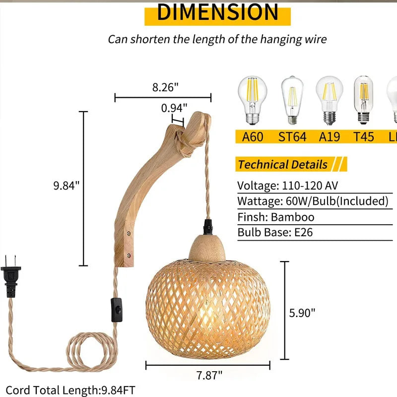 Bamboo Wall Lanterns