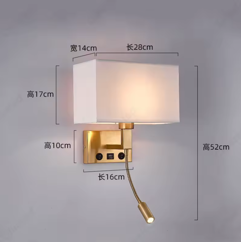 Bedside Wall Lights With USB