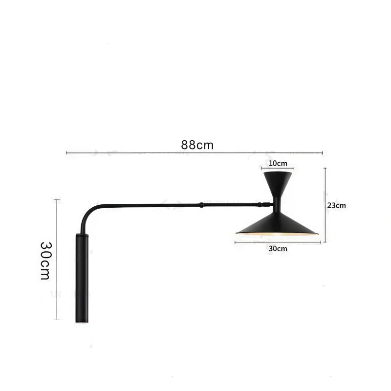 Dimensions Wall Lamp With Swing Arm