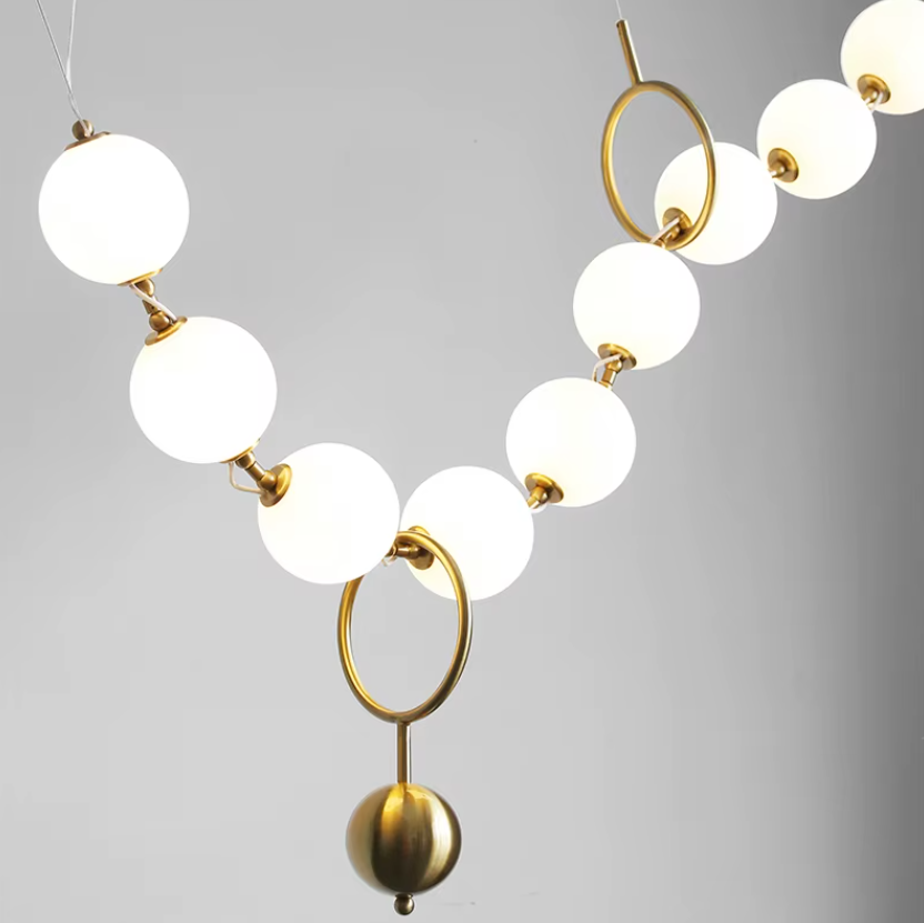 Glass Ball Chain Light detail