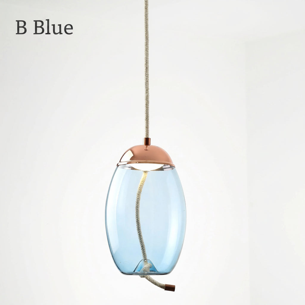 Glass Pendant Lights For Kitchen Dining Room Or Bedroom B Blue