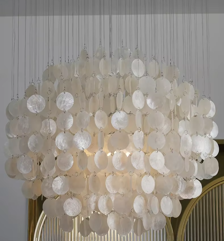 Glass Seashell Chandelier