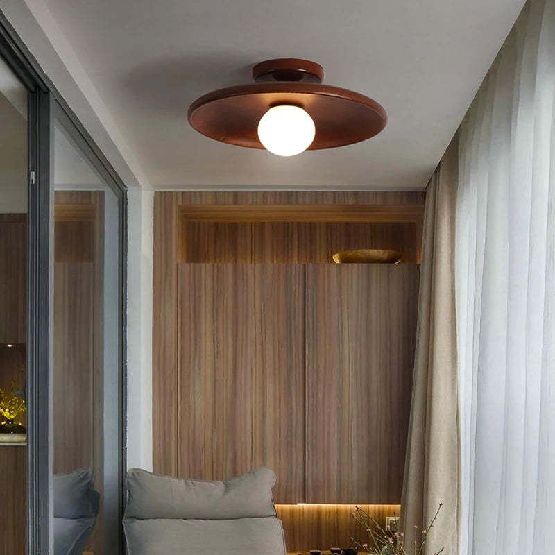 Hallway Solid Wooden Ceiling Light