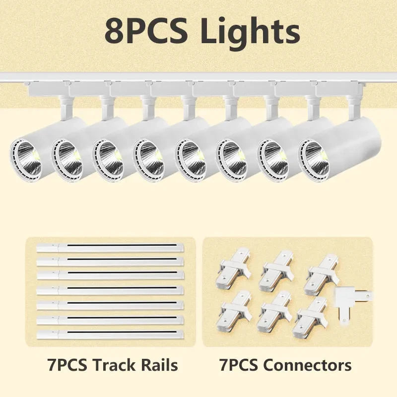 8 pcs white Track Lighting