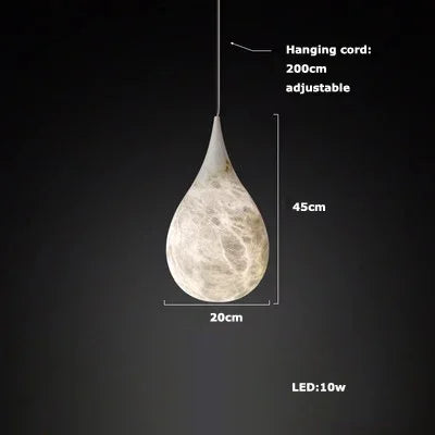 Marble Effect Pendant Light Large