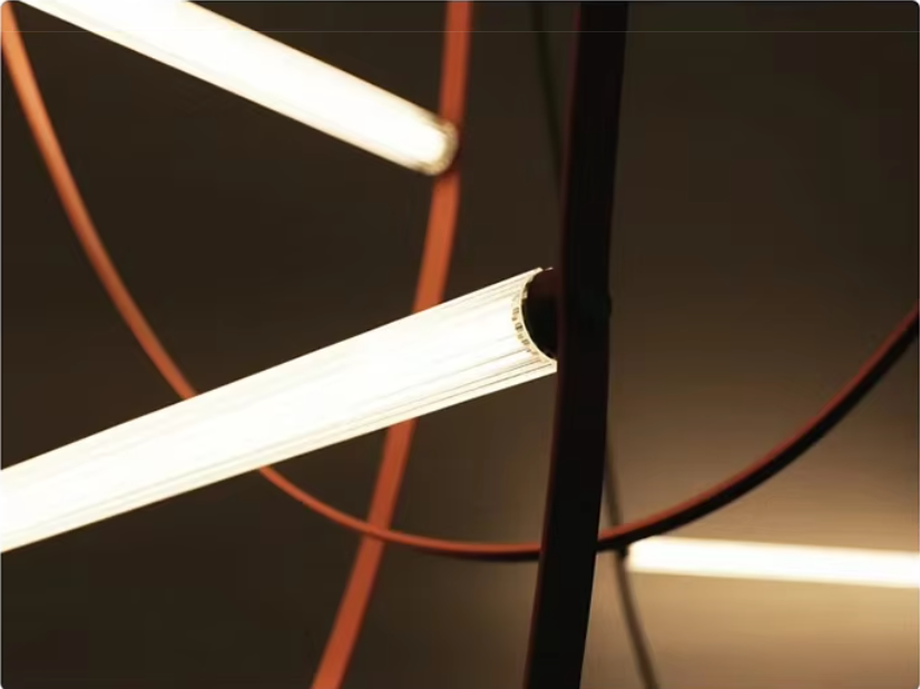 Leather ceiling lights