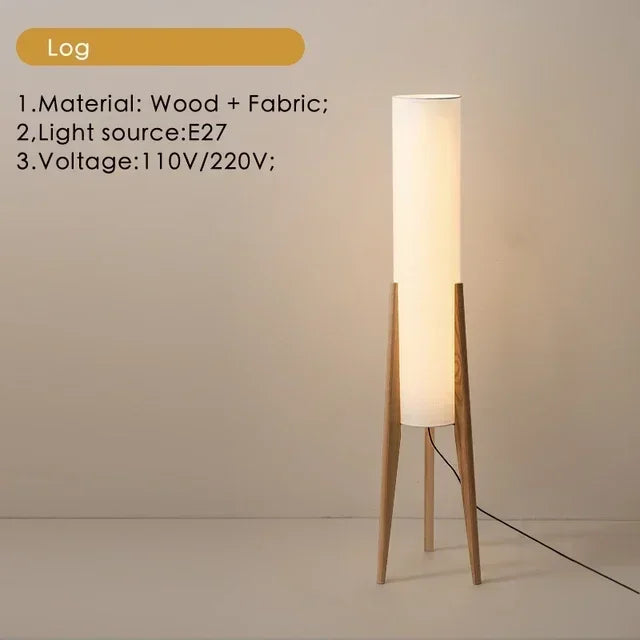 Light wood Designer Floor Lamp