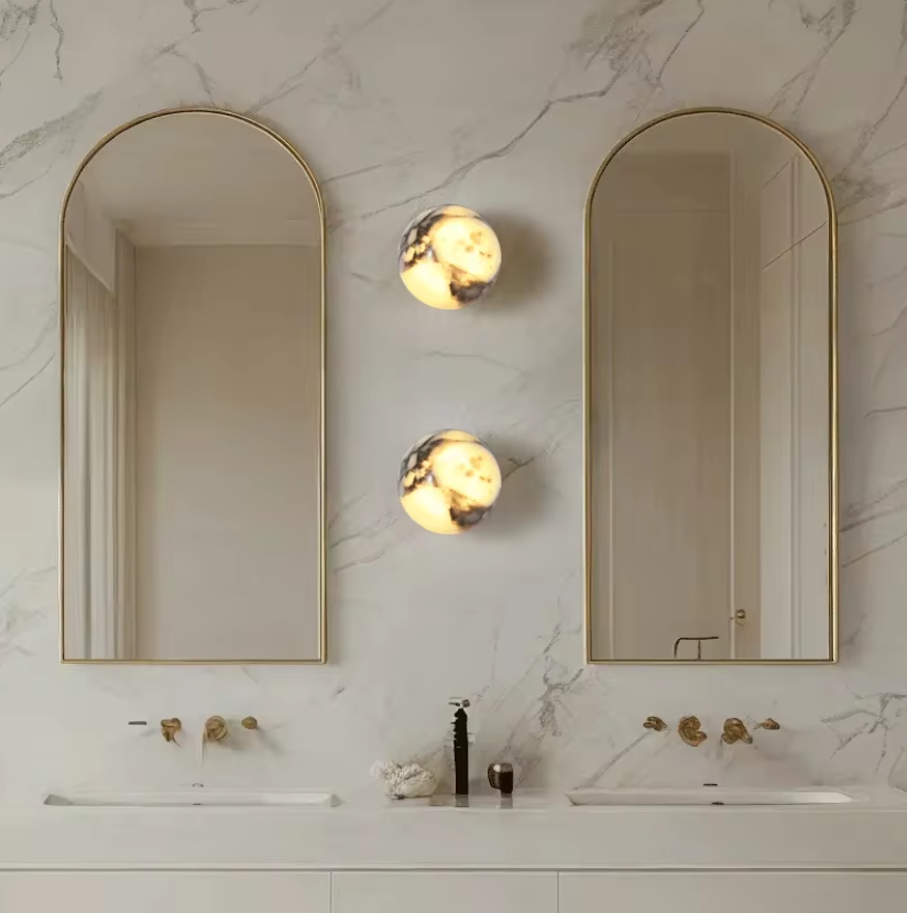 Marble Ball Wall Sconces For Bathroom
