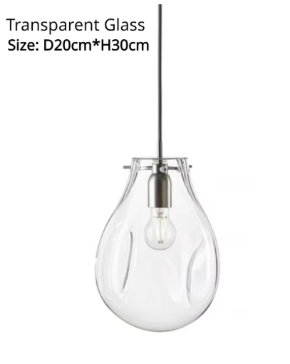 Modern Colorful Glass Lamps transparent