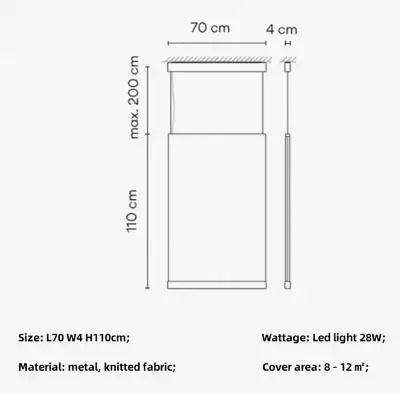 Modern Contemporary Fabric Ceiling Light Fixture