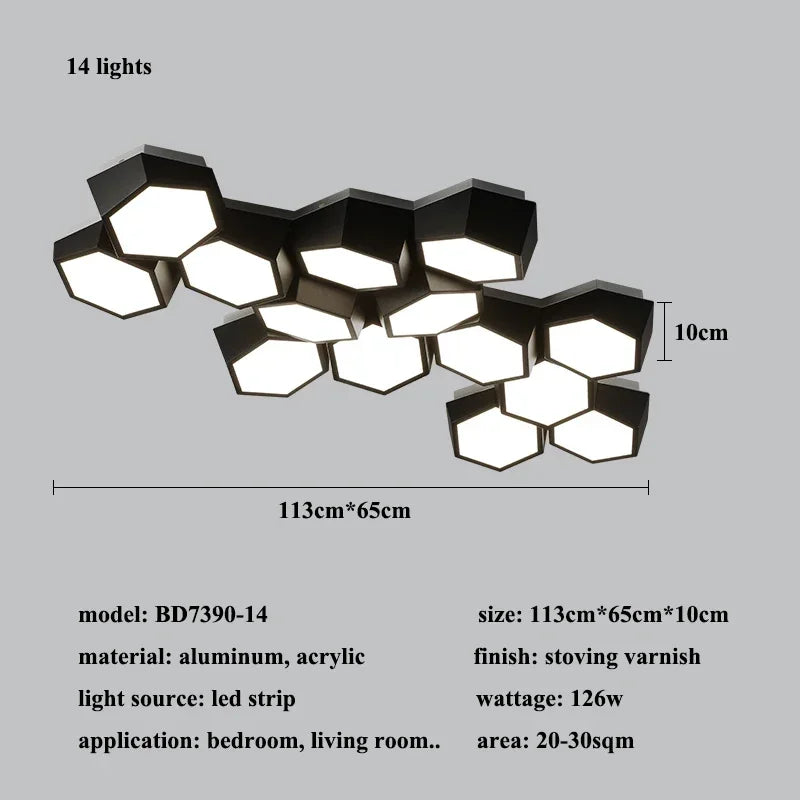 lack Modern Geometric Ceiling Lights
