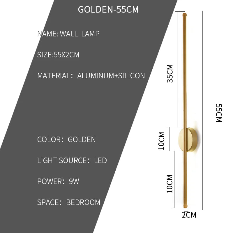 Modern Minimalist Wall Light gold 55 cm