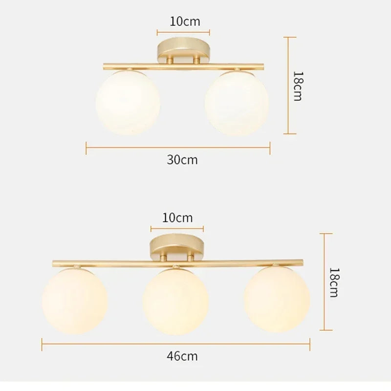 Modern Nordic LED Glass Ceiling Light