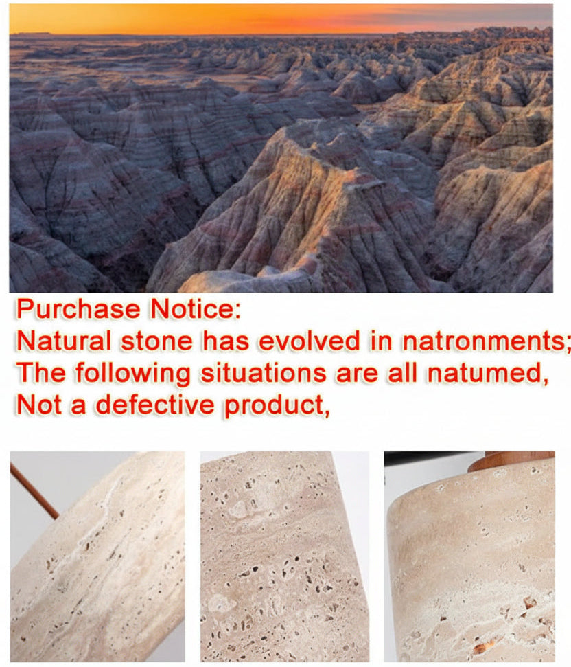 Real Natural Stone Pendant Lights