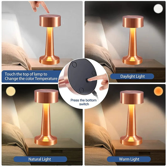 Rechargeable Table Lamp For Restaurant Bar Garden Outdoor