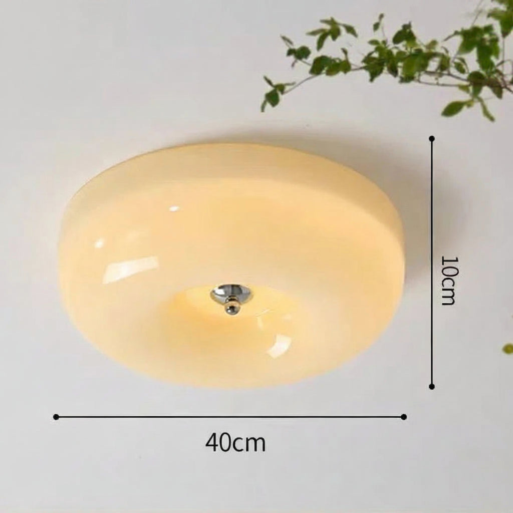 French Aisle Balcony Glass Ceiling Lamp Modern Surface Mount Downlight