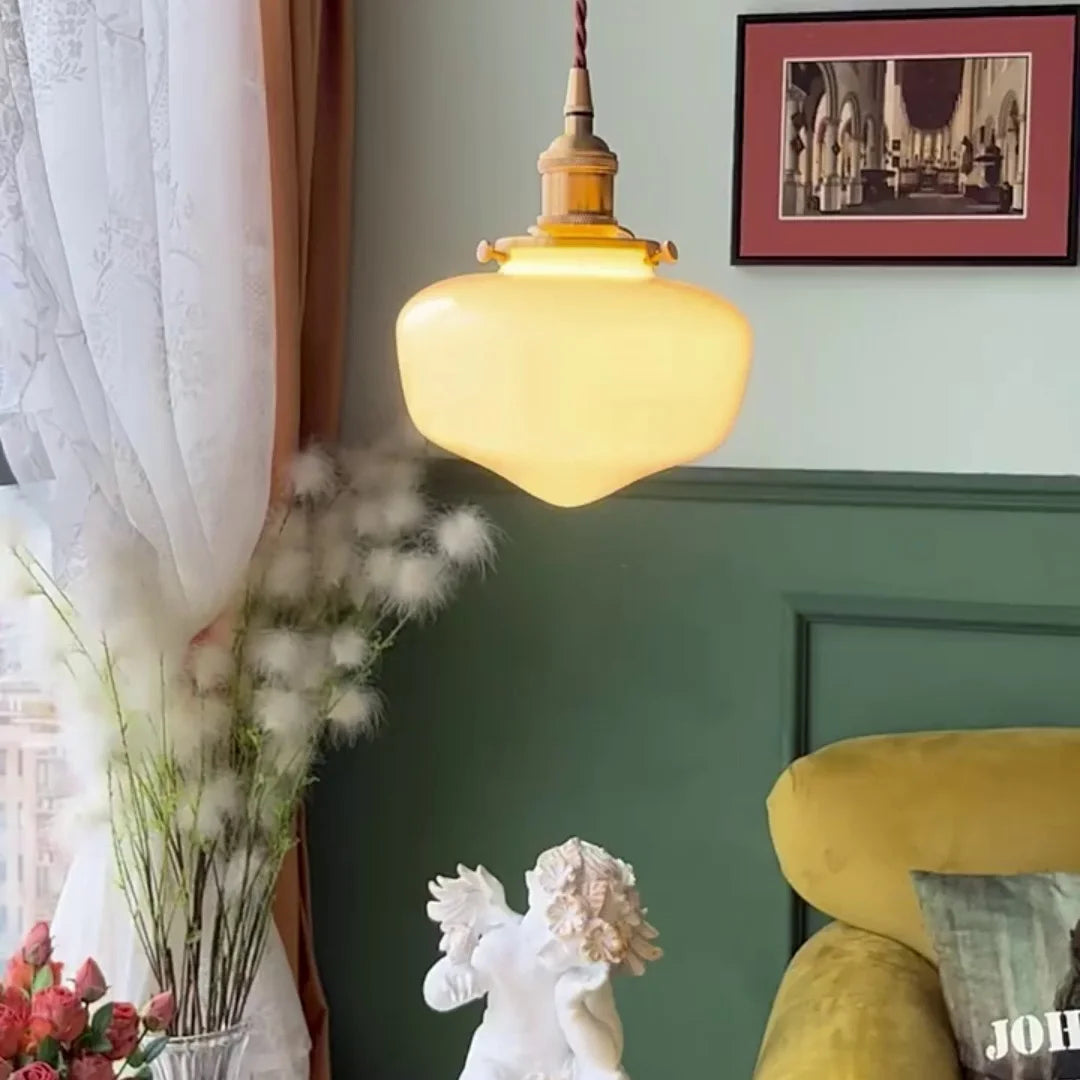 Japanese Glass LED Pendant Lamp