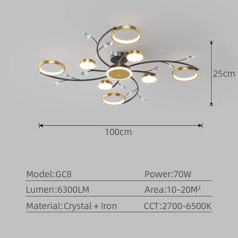 Modern LED Smart Chandelier