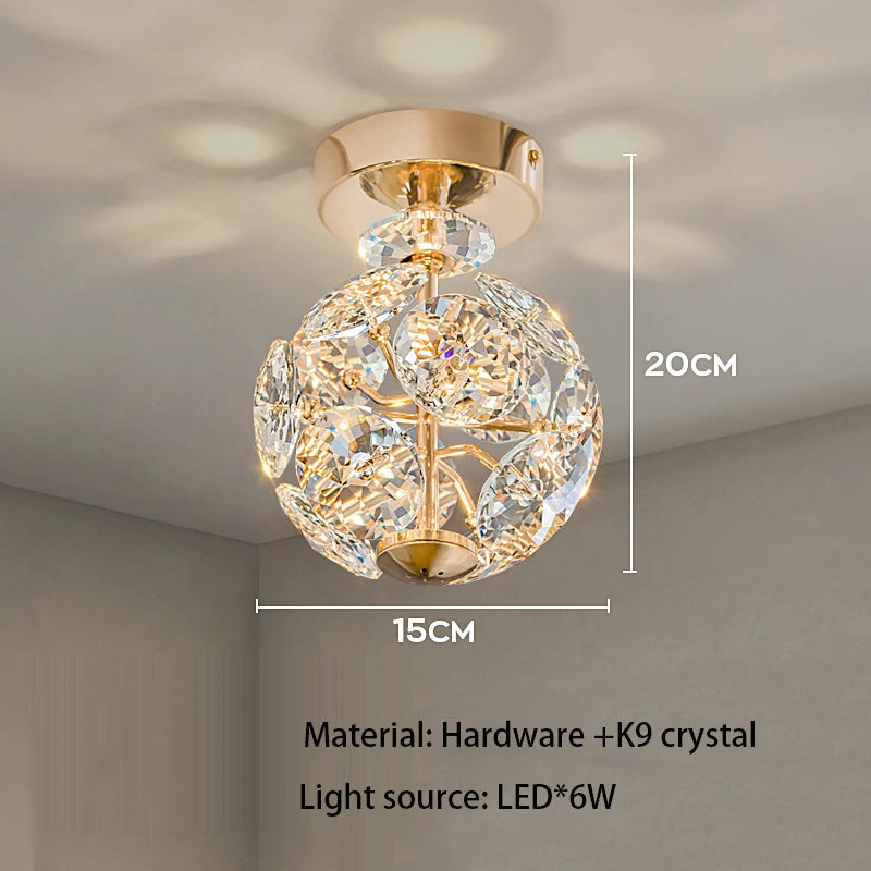 Small Crystal Ceiling Chandelier