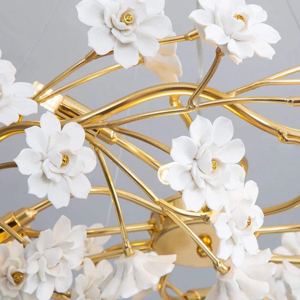 White Flower Chandelier