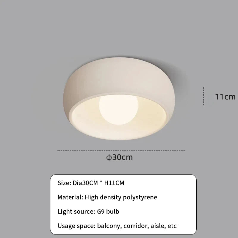White Round Modern Ceiling Light
