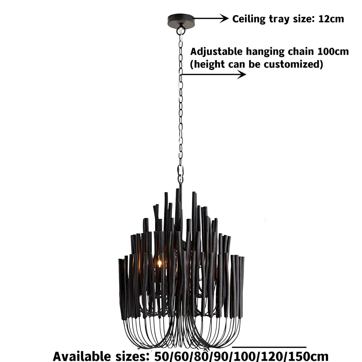 Tilda Wooden Candlestick Chandelier