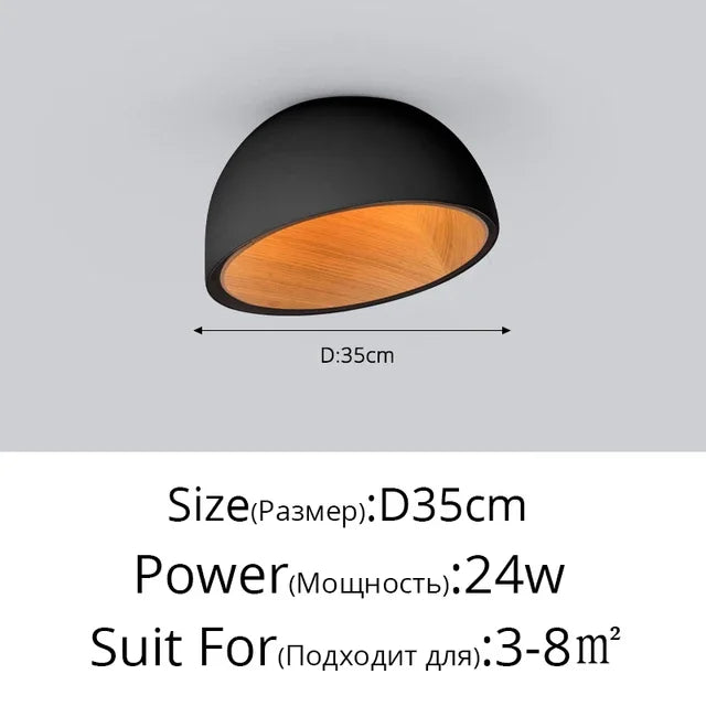 black Japanese Designer Ceiling Light 35 cm