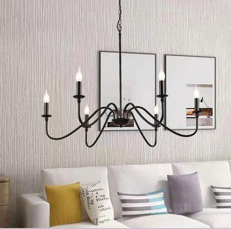 iron chandelier living room