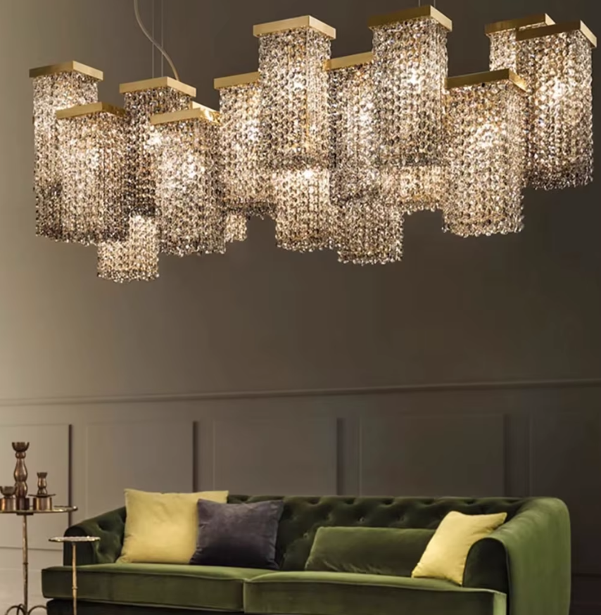 Italian Crystal Pendant Light Chandelier