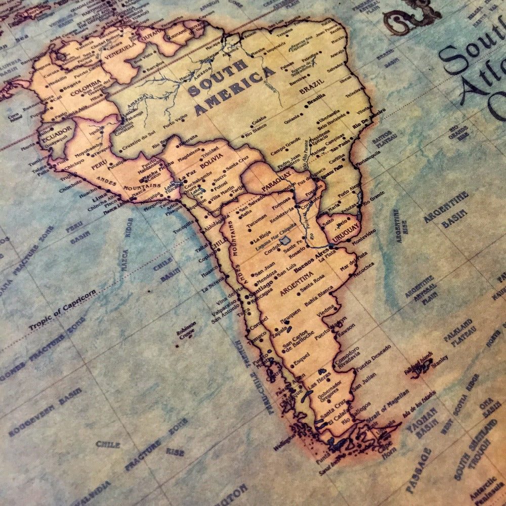 Vintage Nautical World Maps