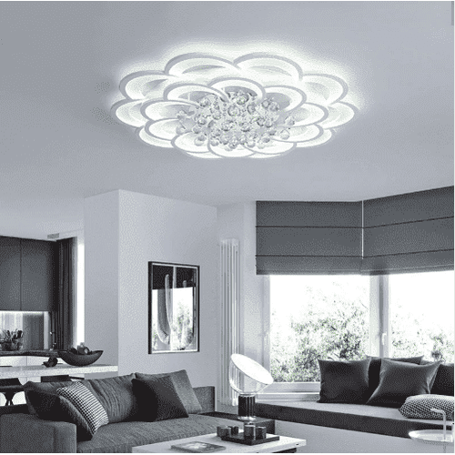 Luces de techo LED modernas con cristales