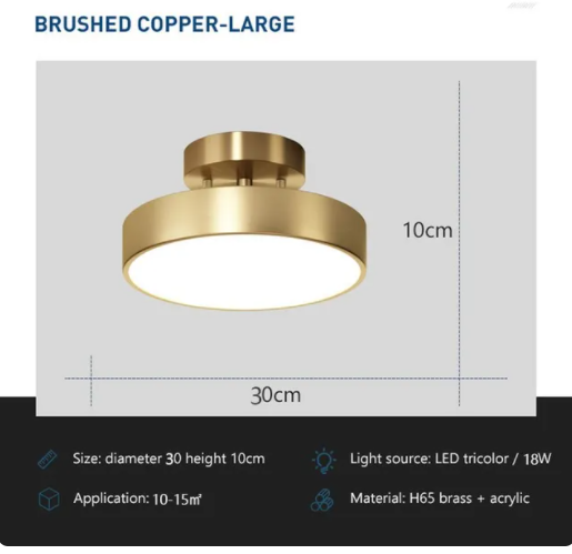 gold bedroom ceiling light