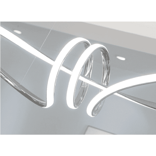 Luminaire suspendu chromé ou doré