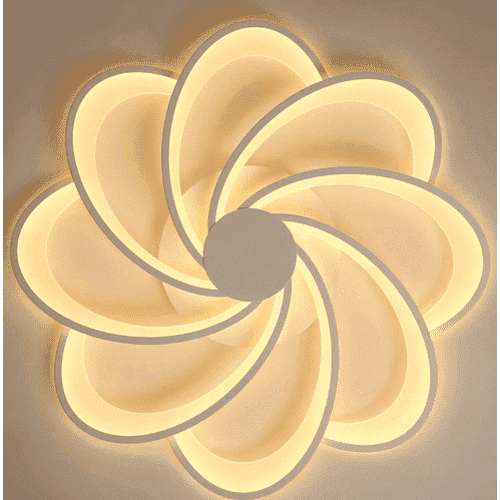 Lámpara de techo moderna con flores.