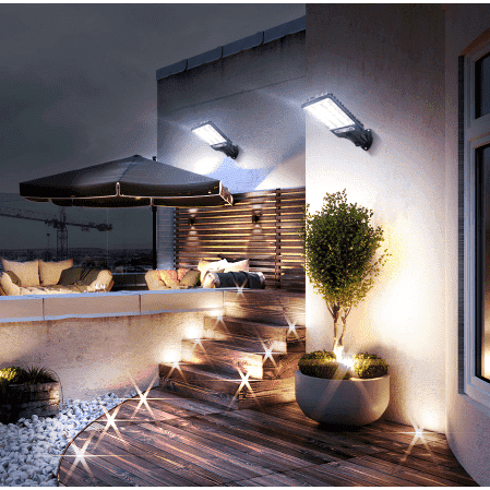 Solar Powered Security Wall Light With Motion Sensor