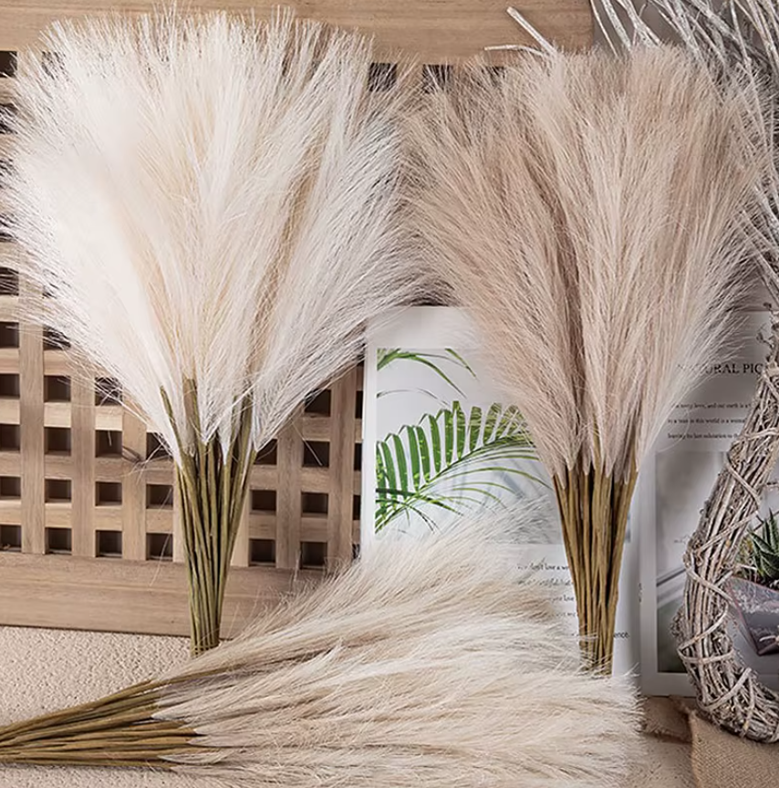 10 Pieces Faux Pampas Grass Home Decoration