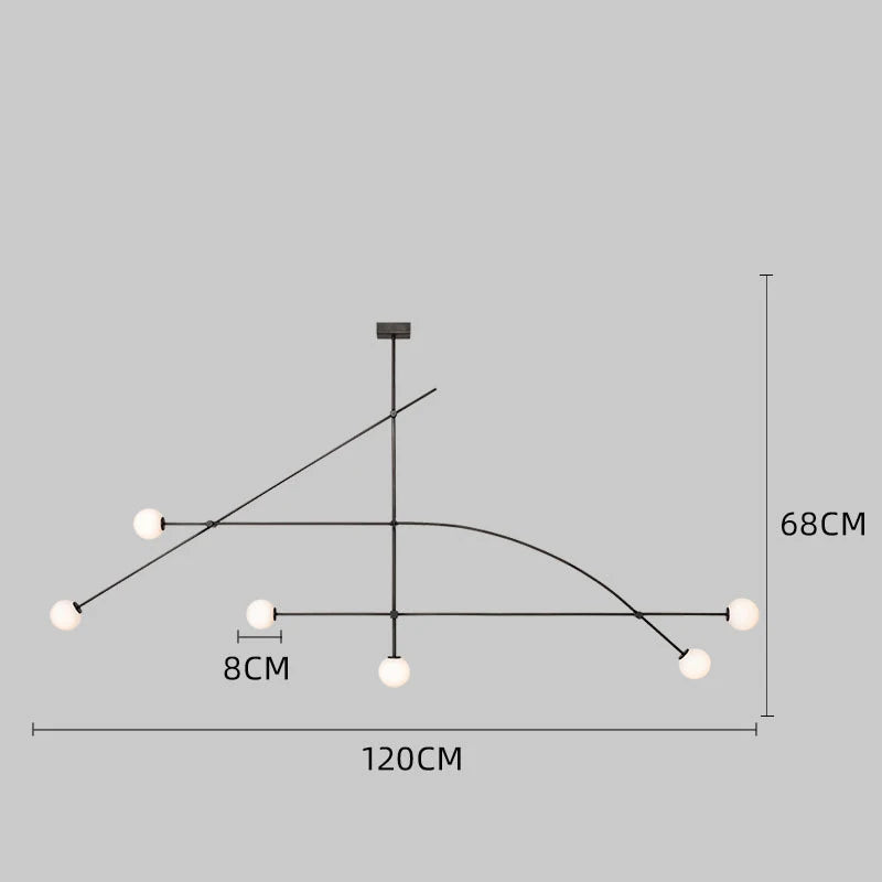120 cm Modern Multiple Pendant Chandelier