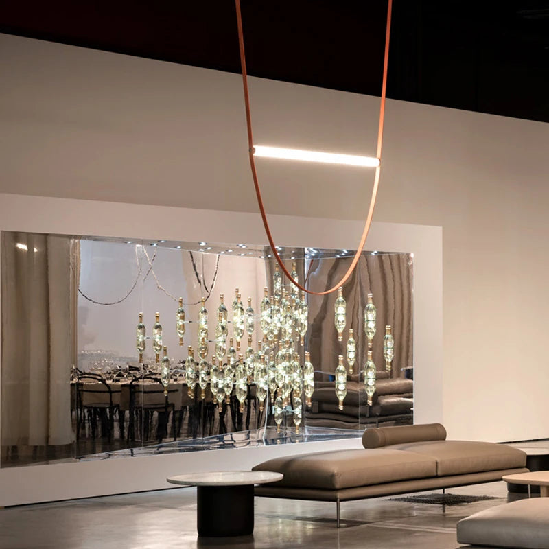 1 Leather Strap Ceiling Light