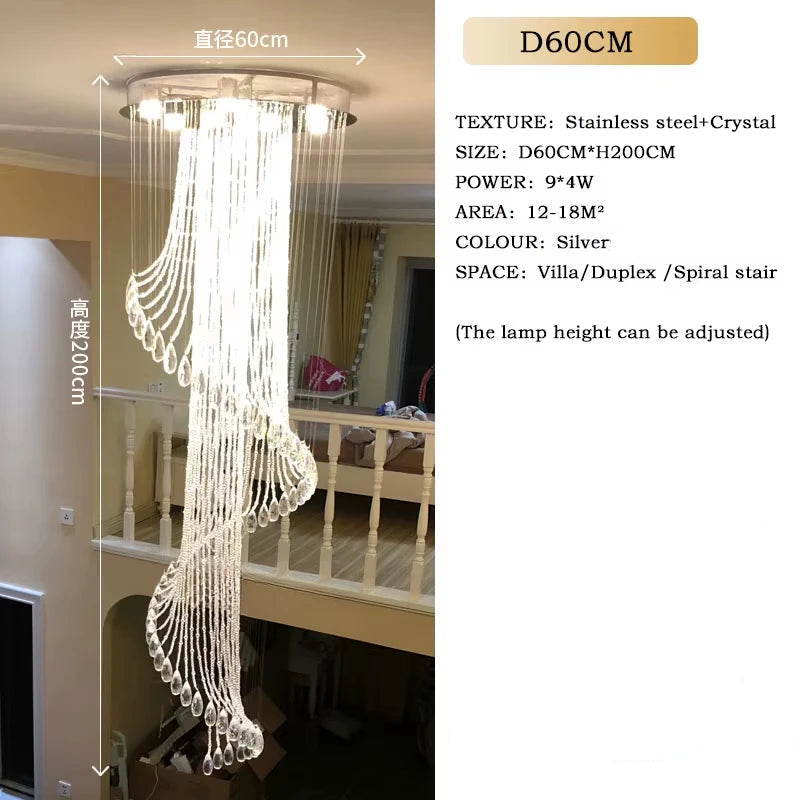 200 cm Staircase Chandelier