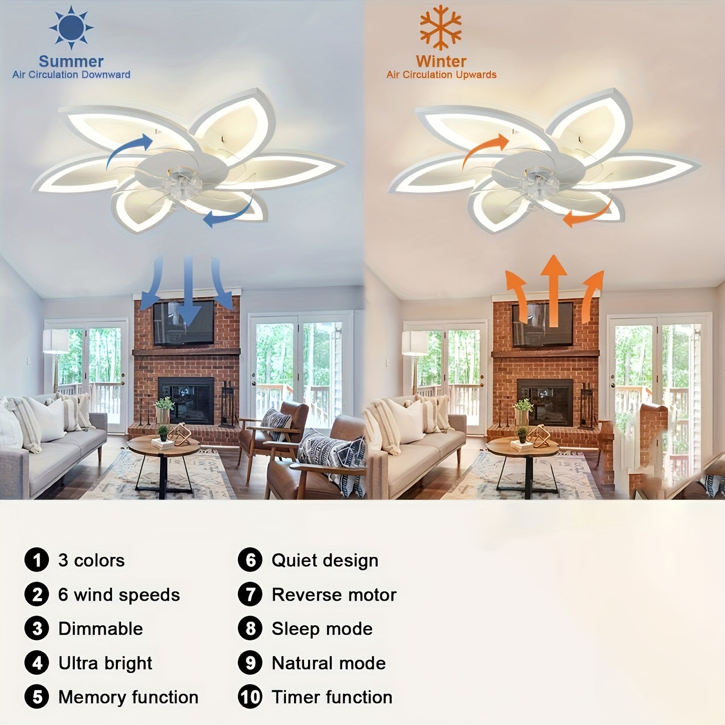 Modern Slim LED Ceiling Fan