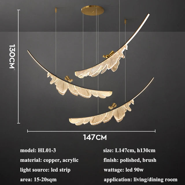 3 Leaf Chandelier