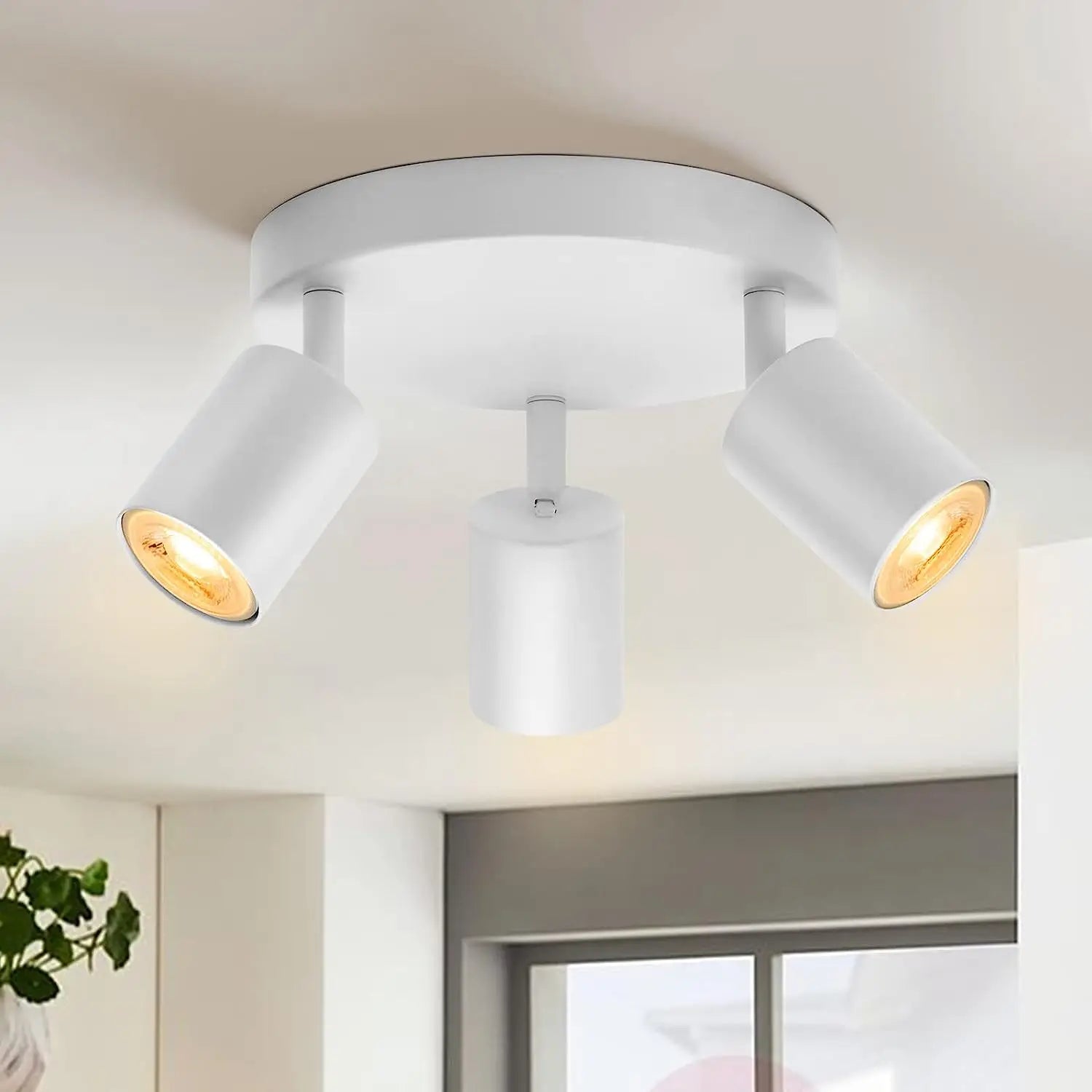 3 Light Ceiling Spotlight Bar White