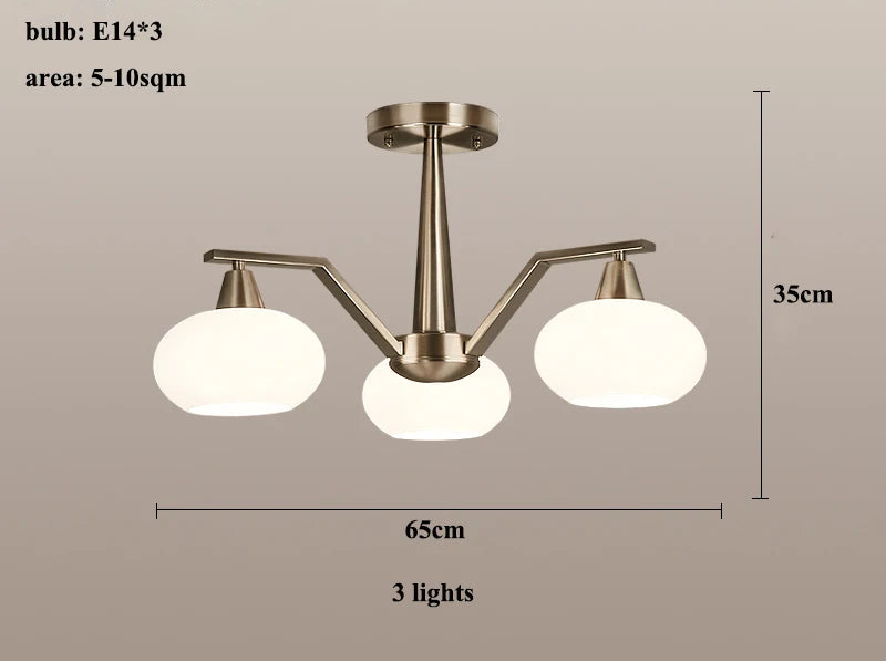 3 Light Modern Silver Chandelier