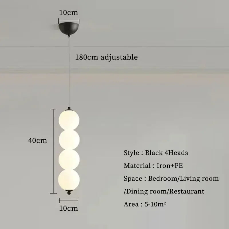 4 Ball Pendant Light for Bedroom Or Living Room