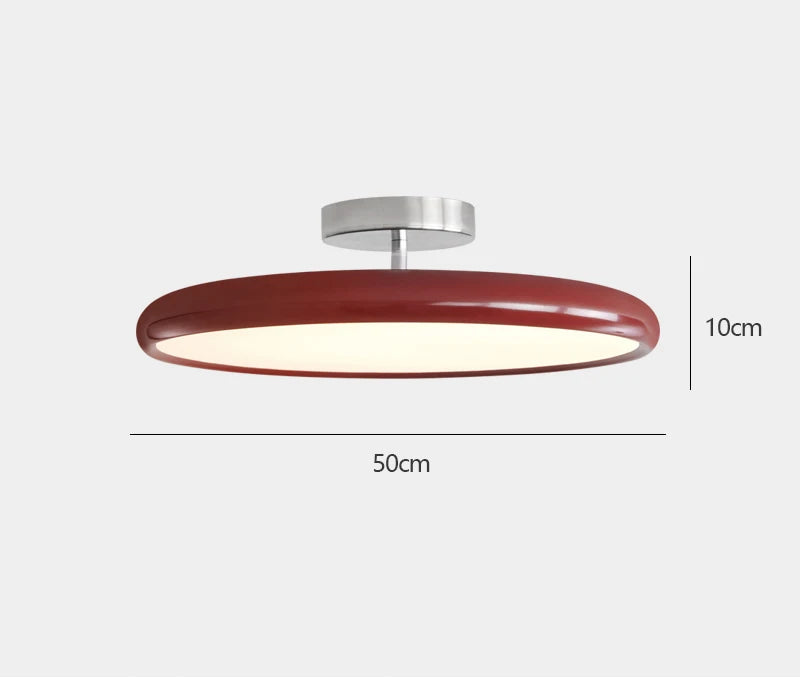 50 cm Round Ceiling Light With Adjustable Angle Red